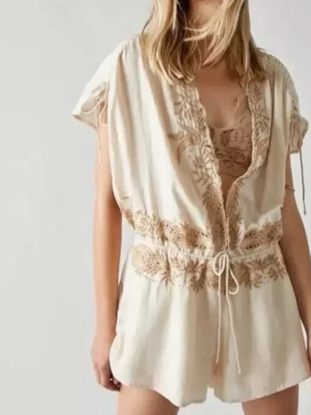 Free People Weila Embroidered Romper - Picture 2 of 6